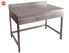 Load image into Gallery viewer, Al Halabi Factory - Work Table (with Drawers &amp; Back Splash)